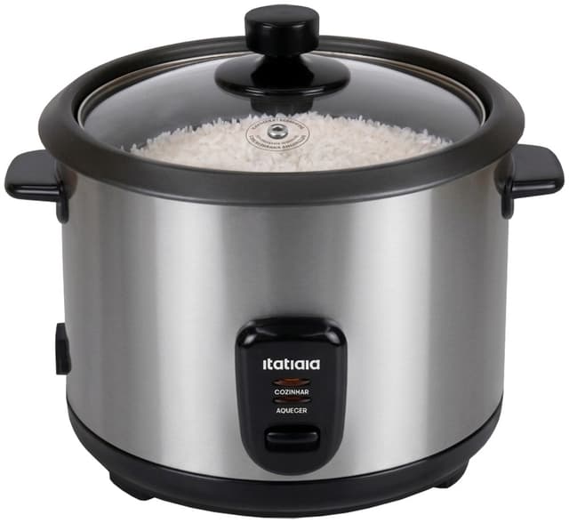 Panela de Arroz Elétrica Itatiaia Midi 1,5L 500W 110V/60Hz - Inox/Preto
