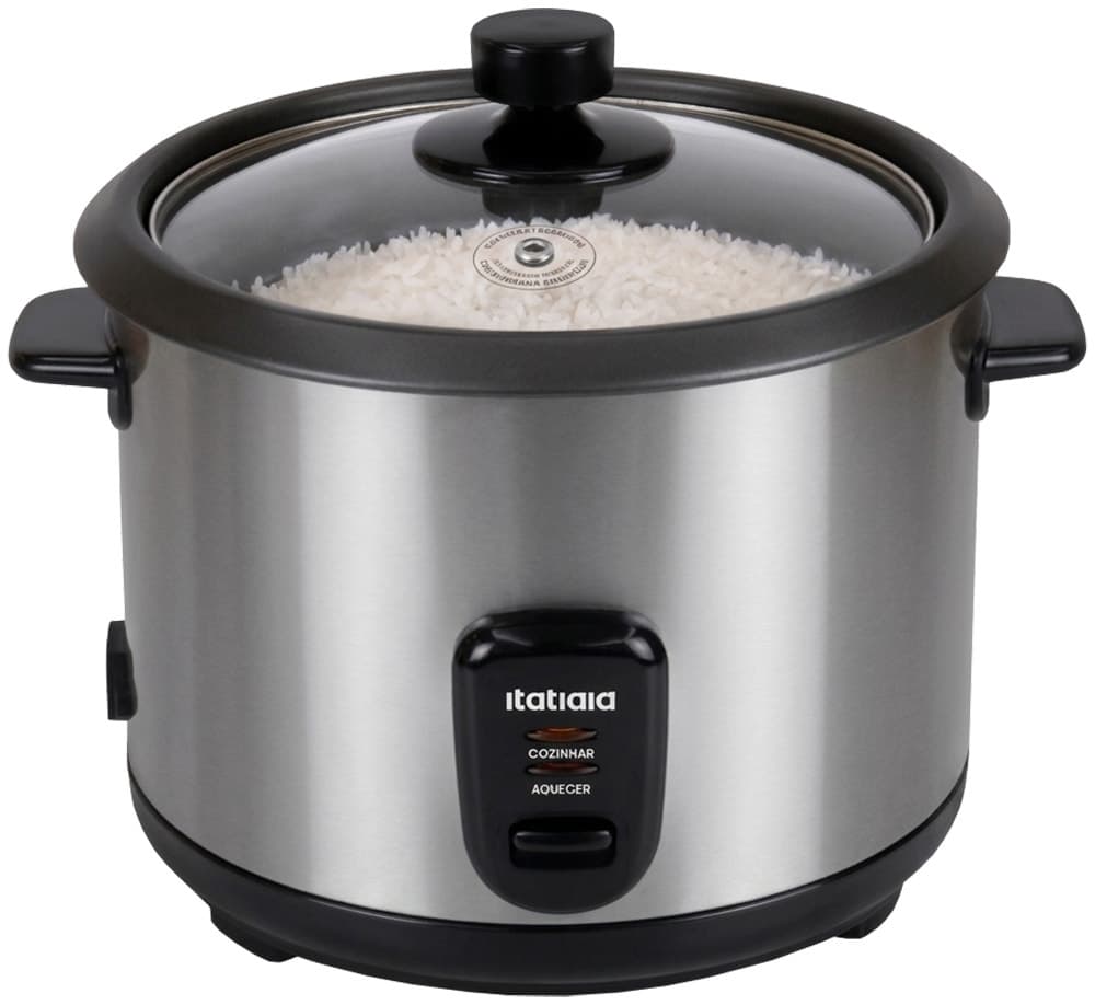 Panela de Arroz Elétrica Itatiaia Pamid2002 Midi 1,8L 700W 220V/60Hz - Inox/Preto