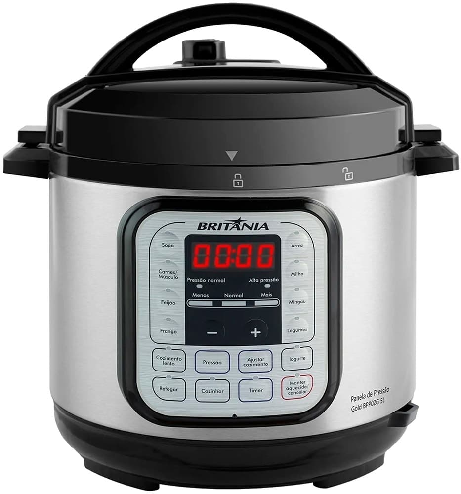 Panela de Pressão Elétrica Britânia Supreme Gold BPP02G 5L 900W 220V/50Hz