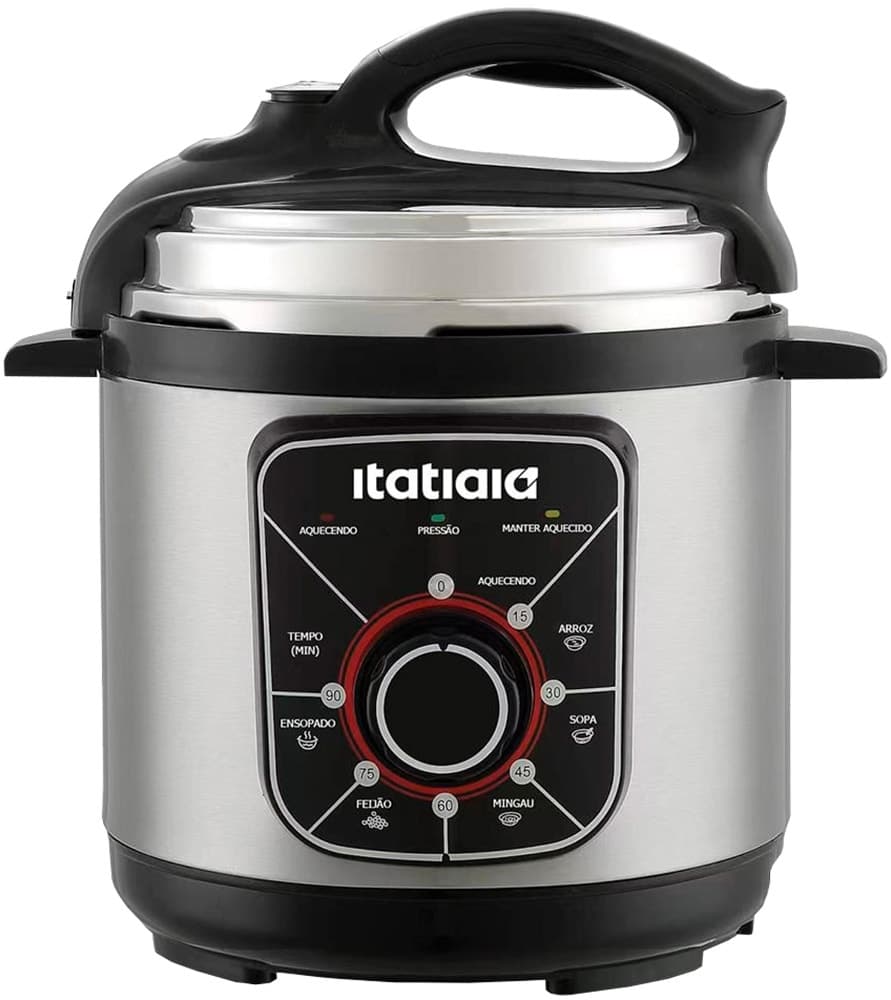 Panela de Pressão Elétrica Itatiaia Essencial 3L 700W 220V/60Hz - Inox/Preto