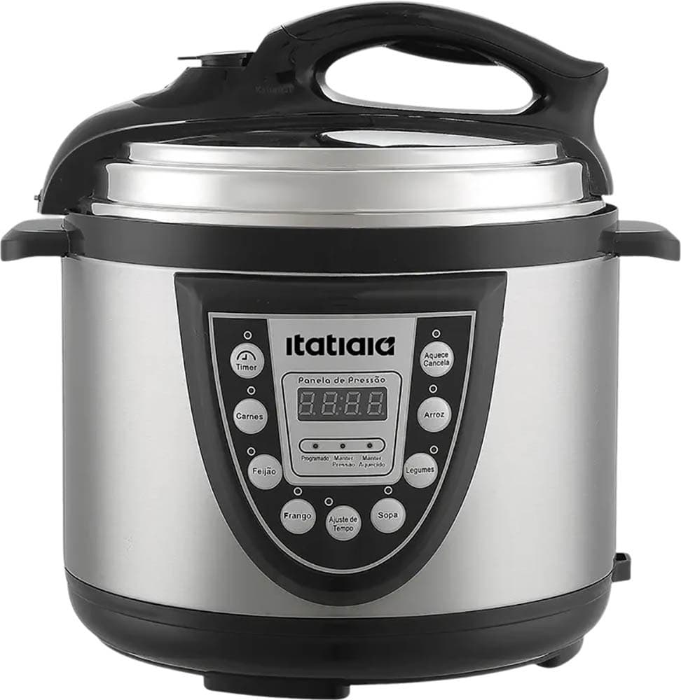 Panela de Pressão Elétrica Itatiaia Ppmid1002 Midi 5L 900W 110V/60Hz - Inox/Preto