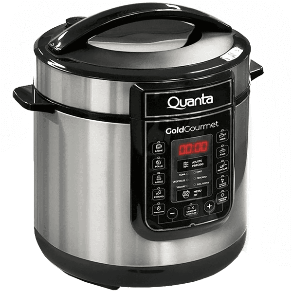 Panela de Pressão Elétrica Quanta Goldgourmet Qtope300 6 Litros 1000W 220V Prata/Preto