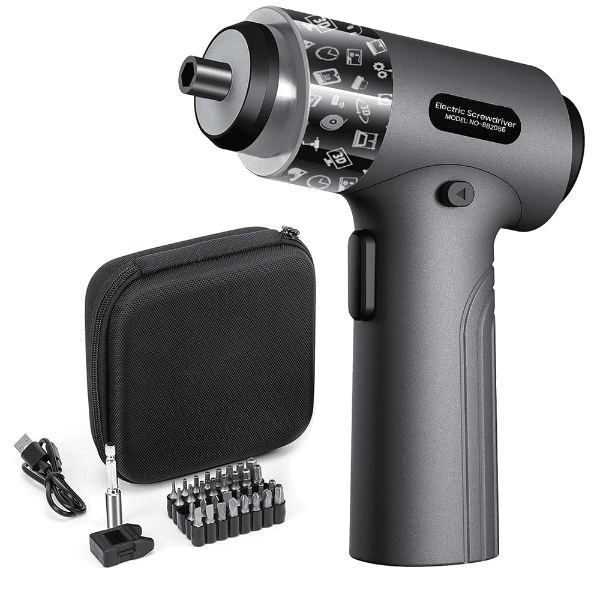 Parafusadeira Elétrica Geral No-882055 Kit com 36 Peças 200 Rpm Recarregável Cinza