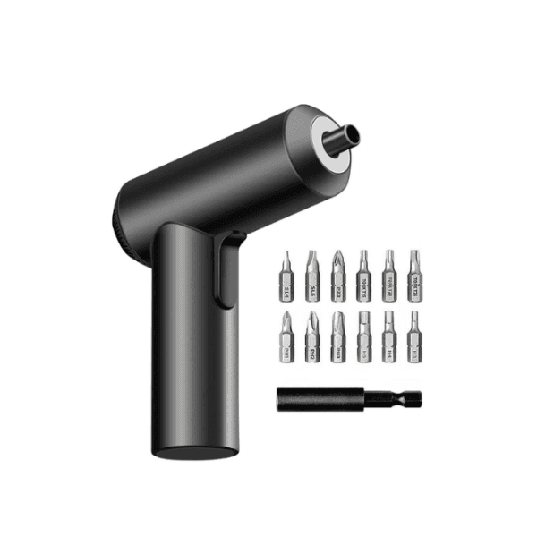 Parafusadeira Sem Fio Xiaomi Mi Cordless Screwdriver Kit de Ferramenta 12 Em 1 3.6V Recarregável Preto