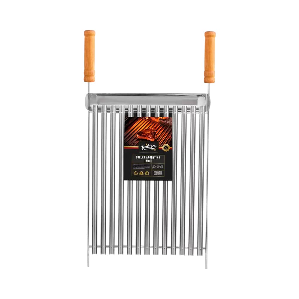 Grelha Argentina Grilazer Gr0101 Aço Inoxidável 40x40cm