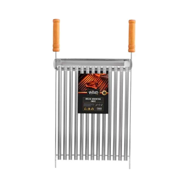 Grelha Argentina Grilazer Gr0101 Aço Inoxidável 40x40cm
