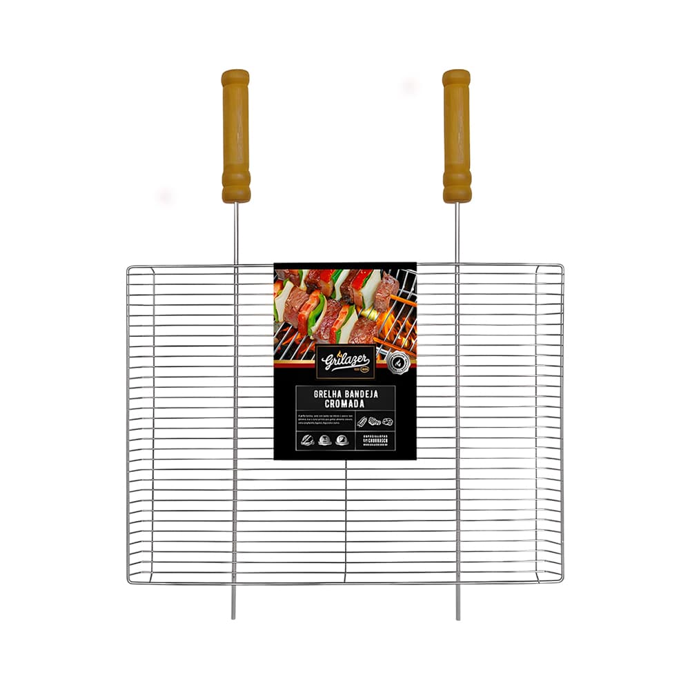 Grelha Horizontal Grilazer Gr0043 com Bordas 40X30 Cm