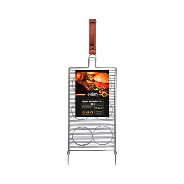 Grelha para Hambúrguer Grilazer Gr0050 Aço Inoxidável 25x43cm