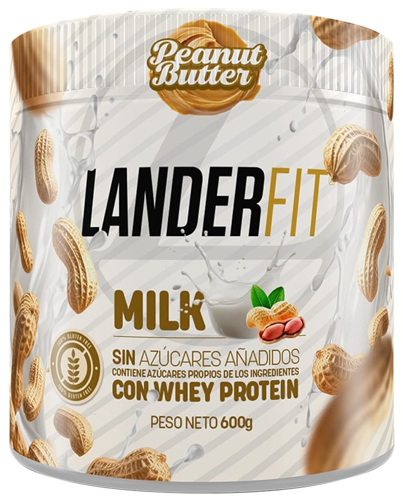Pasta de Amendoim Landerfit Milk 600G com Whey Protein