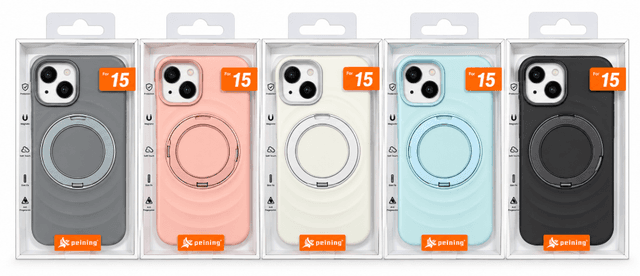 Capa Peining para iPhone 15 Rugged Midstand Cores Várias