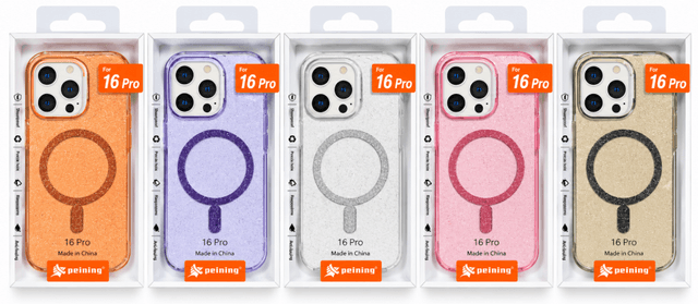 Peining Capa iPhone 16 PRO Magsafe Sparkle Colores Varios