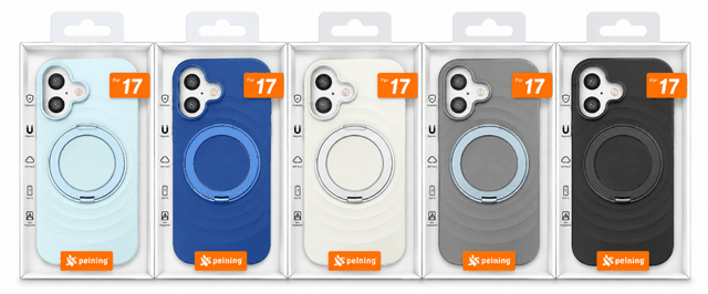Capa Peining para iPhone 17 Rugged Midstand Cores Várias