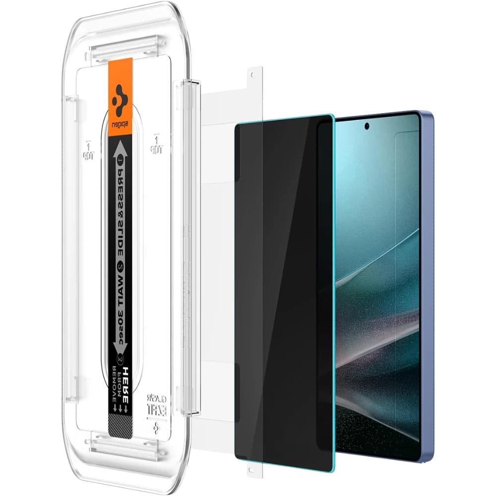 Película Spigen GlastR Ez Fit Privacy para Galaxy S25 Ultra Pacote com 2