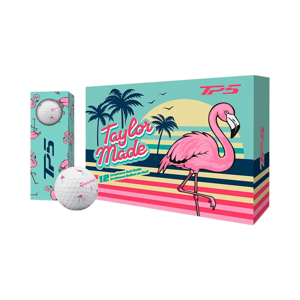 Bolas de Golfe Taylormade Tp5 Flamingo 12 Unidades