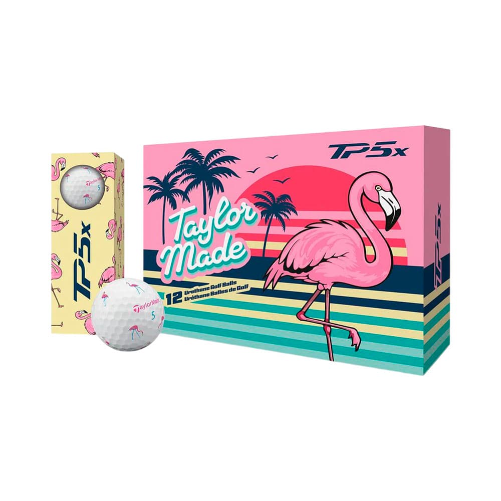 Bolas de Golfe TaylorMade TP5X Flamingo 12 Unidades