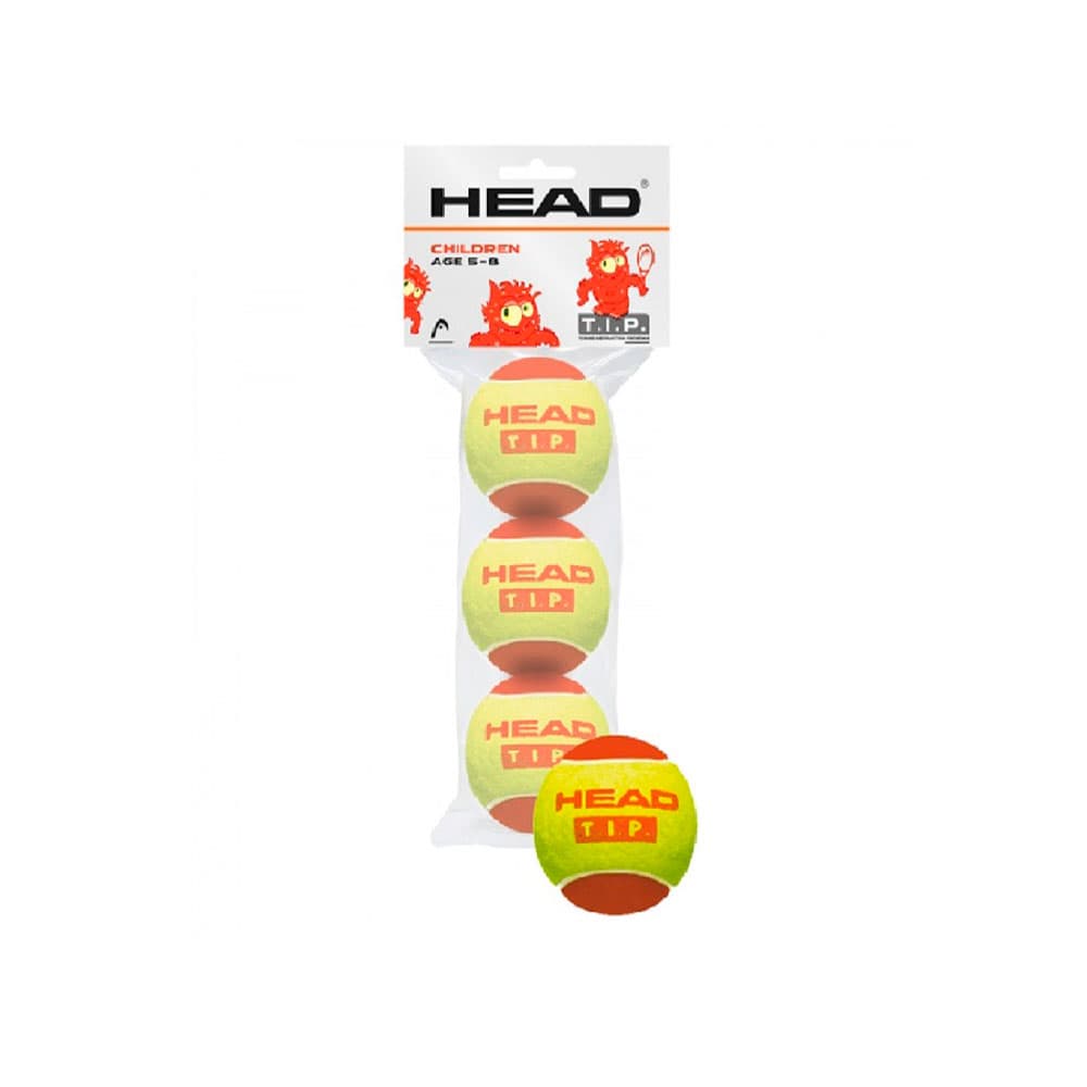 Bolas de Tênis Head Tip 3 Bolas Infantil Vermelho