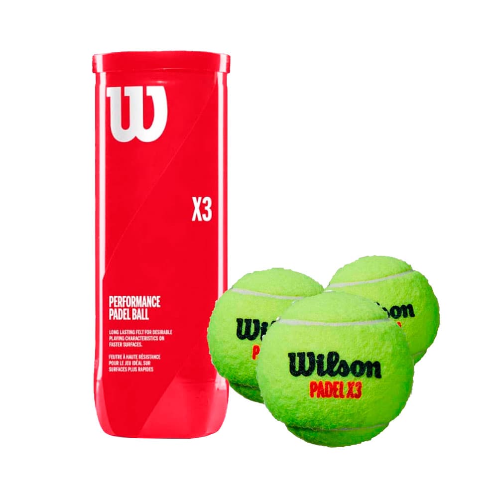 Bolas Wilson Performance X3 para Padel