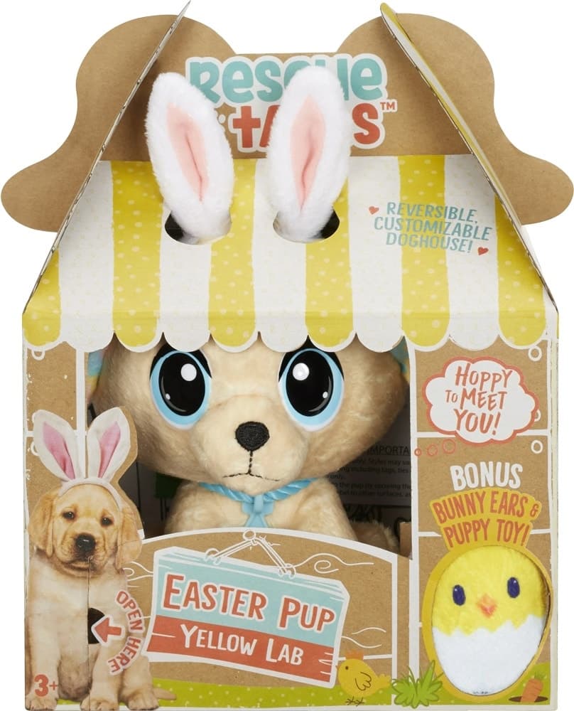 Pelúcia Little Tikes Easter Pup Yellow Lab Rescue Tales