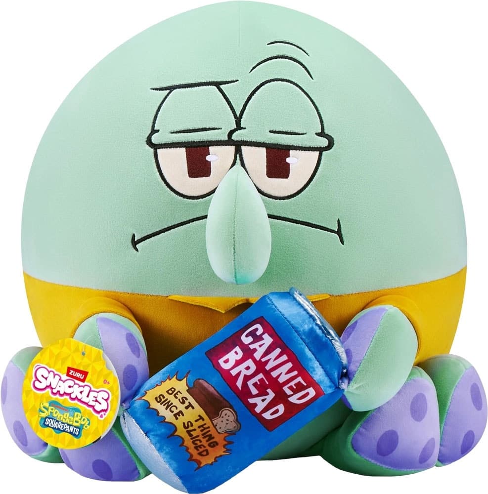 Pelúcia Zuru Squidward Tentacles Snackles SpongeBob Squarepants