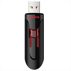 Pendrive SanDisk Z600 Cruzer Glide 128GB USB 3.0 Preto