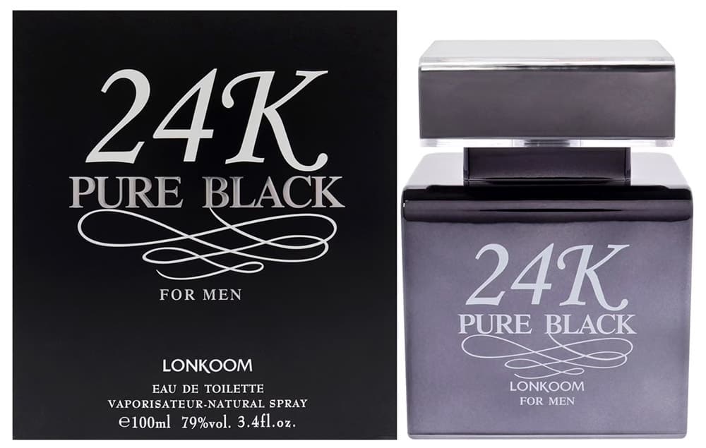 Perfume Lonkoom 24K Pure Black EDT 100ml Masculino