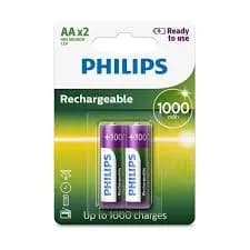 Pilha Recarregável Philips Aa Pack-2 (1000mAh)