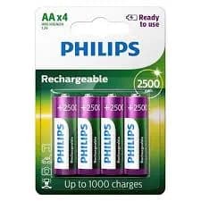 Pilha Recarregável Philips Aa Pack-4 (2500mAh)