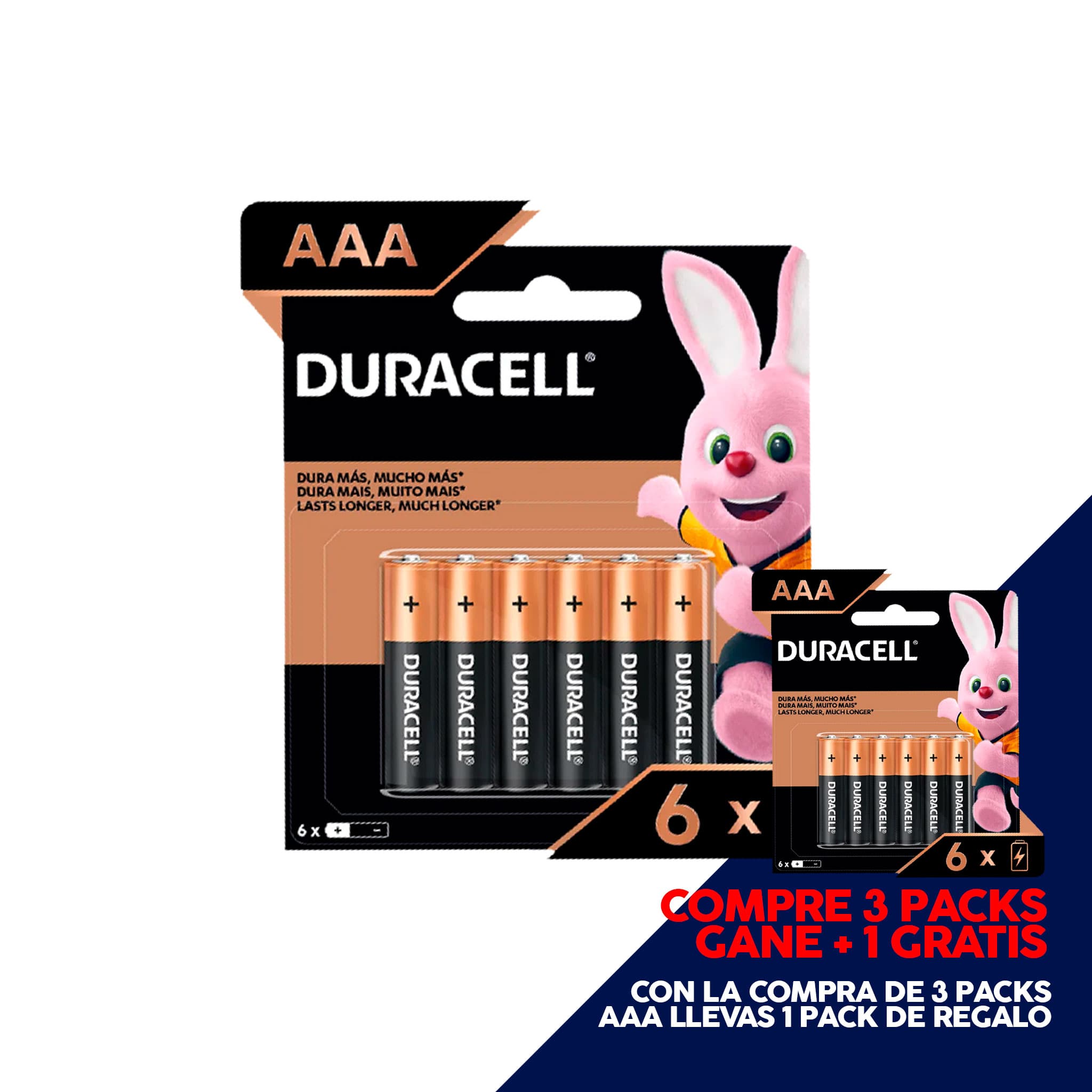 Pilha Alcalina Duracell Aaa 4+2