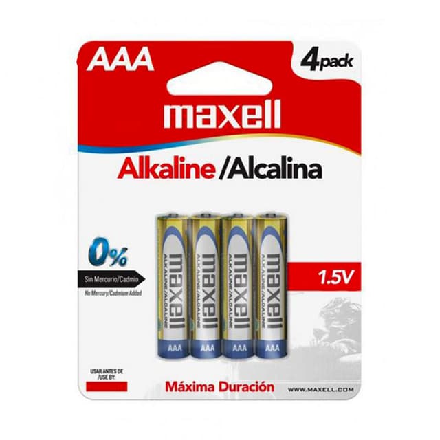 Pilha Alcalina Maxell Lr03 Aaa 4 Unidades
