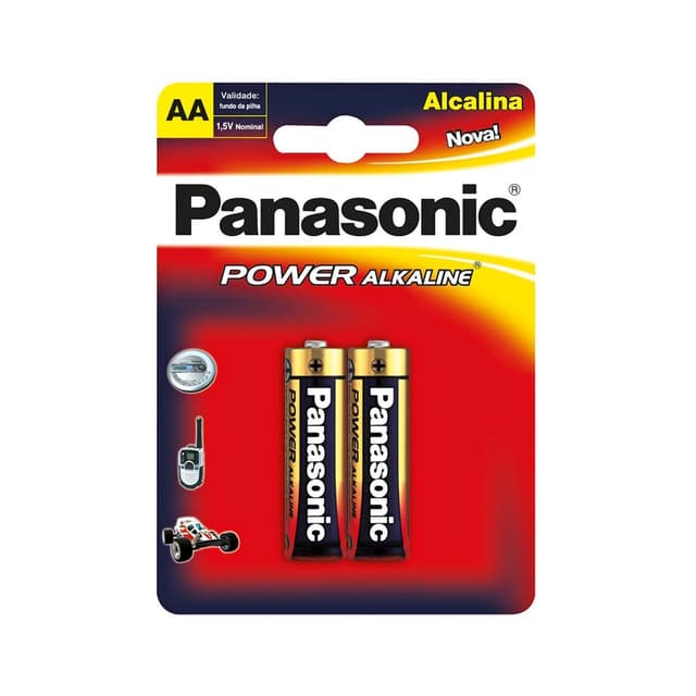 Pilha Alcalina Panasonic Aa Bp2