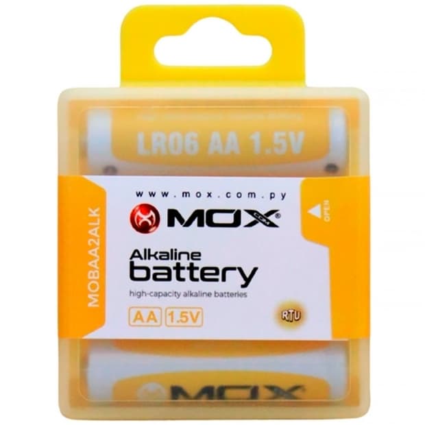 Pilha Aa Mox Alkaline 1.5V Lr06 Yellow Aa/2