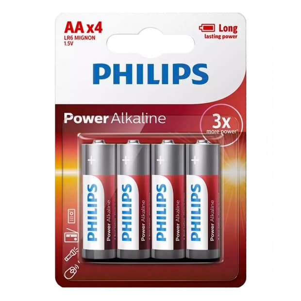 Pilha Philips Powerlife Alkaline LR6P4B/97 4 Unidades