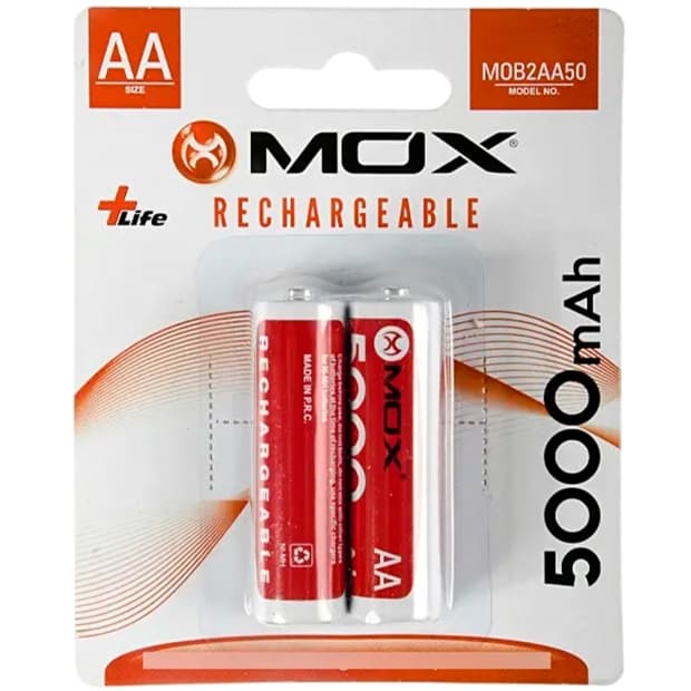 Pilha Recarregável Aa Mox Aa X2 5000mAh