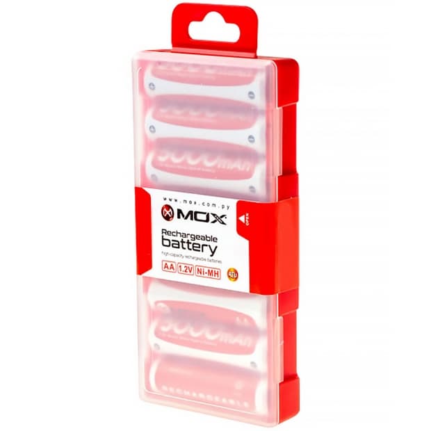 Pilha Recarregável Aa Mox Aa X8 3000mAh