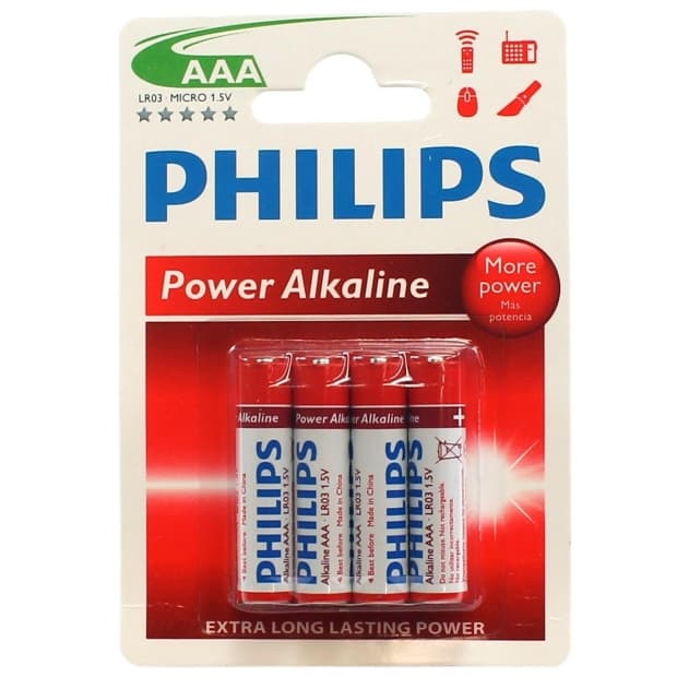 Pilha Aaa Philips Powerlife 4 Unidades