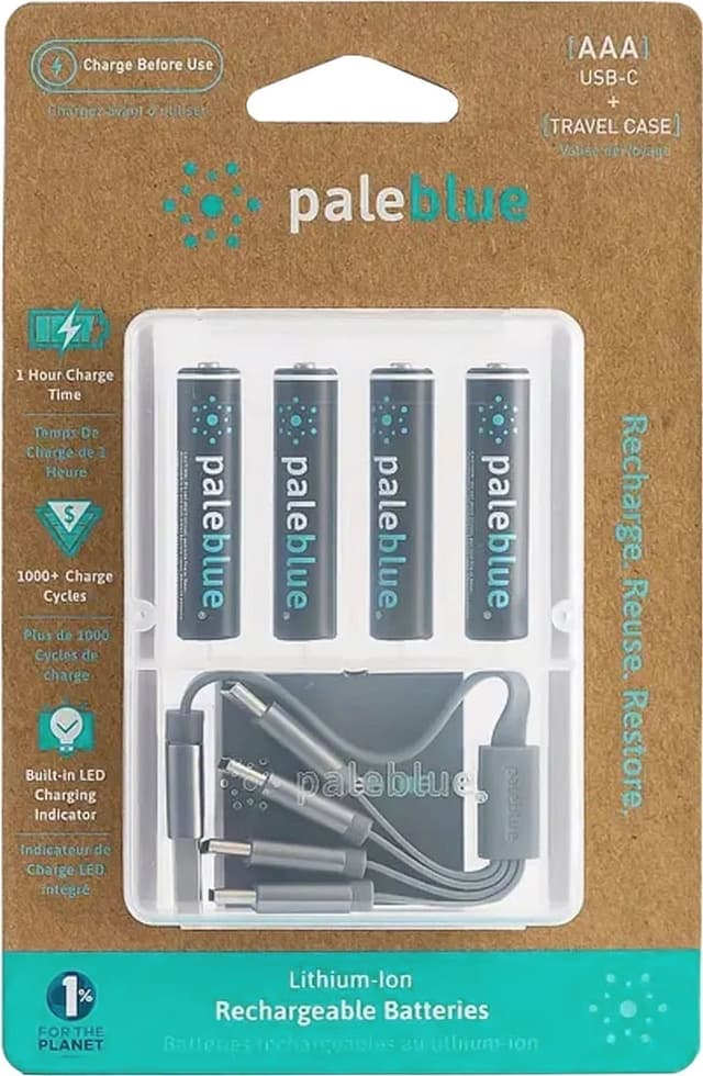 Pilha Aaa Recarregável Paleblue USB-C 600mAh (4 Unidades)