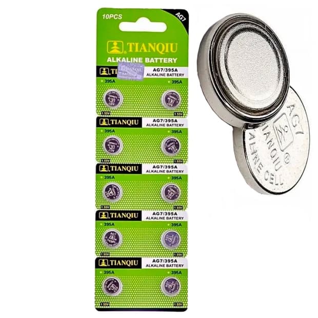 Pilha Tianqiu Alcalina AG7/LR927H/395A - Pack 10