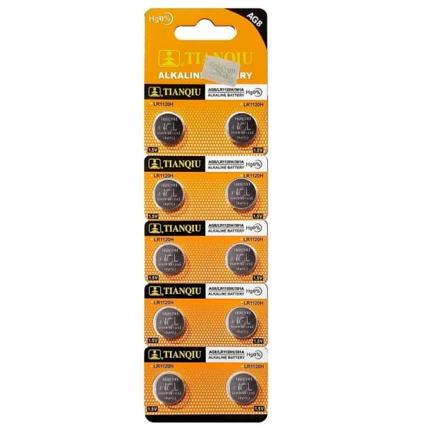Pilha Alcalina Tianqiu AG8/LR1120H/391A - Pack 10