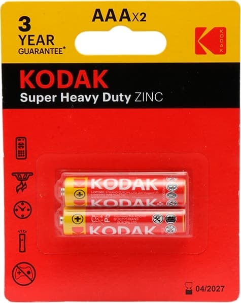 Pilha Kodak Super Heavy Duty Zinc AAAx2