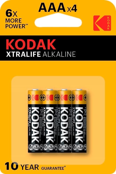 Pilha Kodak Xtralife Alkaline - AAAx4 (4 Unidades)