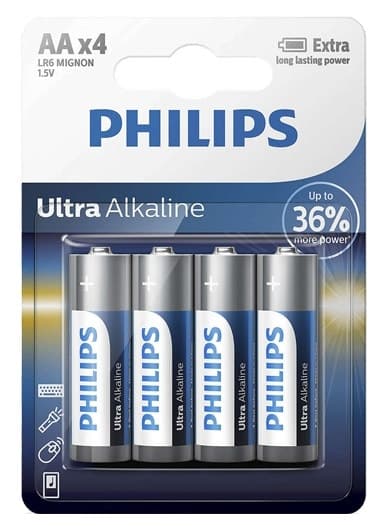 Pilha Alcalina Philips LR6E4B/97 (4 Unidades)