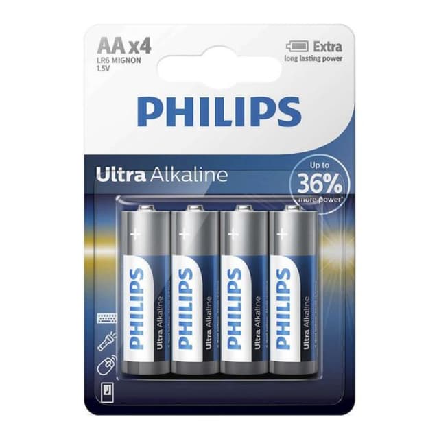 Pilha Aa Philips Lr6 Ultra Alcalina com 4