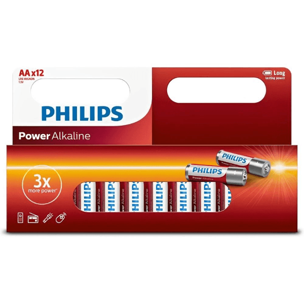 Pilha Alcalina Philips Power Aa LR6P12B/97 - 12 Unidades