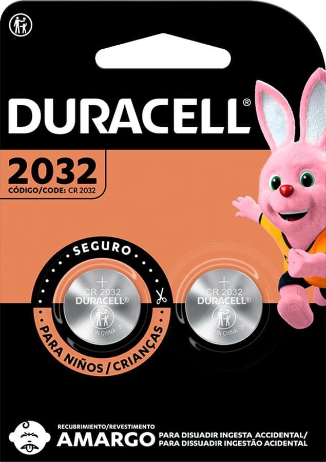Pilhas de Lítio Duracell 2032 Cr2032 - 2 Unidades