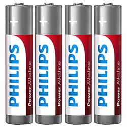 Pilhas Philips Alkaline Power Aaa com 4 Pilhas