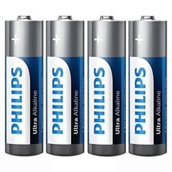 Pilhas Philips Ultra Alkaline Aa com 4 Unidades