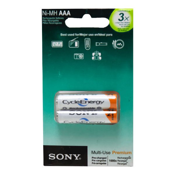 Pilhas Recarregáveis Sony Nh-Aaa-B2EN 900Mah Aaa