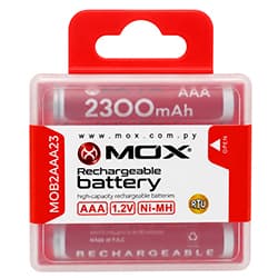 Pilhas Recarregáveis Mox MOB2AAA23 2300mAh Aaa 1.2V Kit com 2