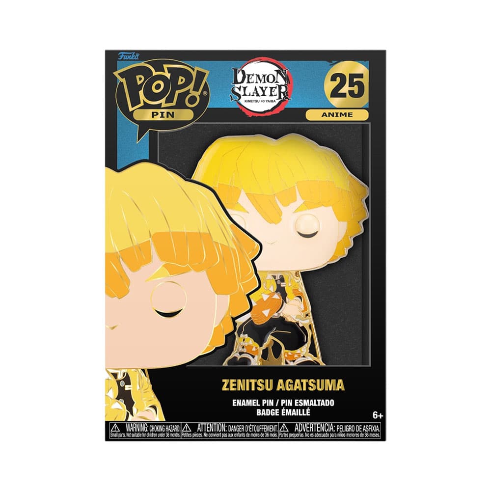 Pin Colecionável Funko Pop! Demon Slayer Kimetsu No Yaiba Zenitsu Agatsuma N° 25