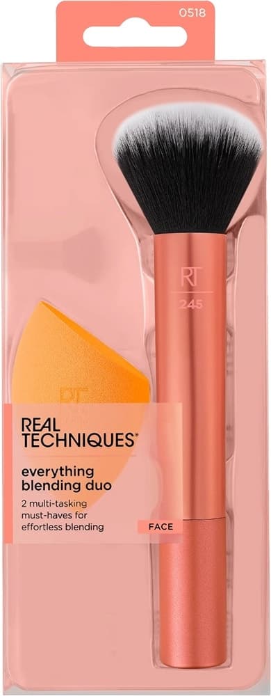 Pincel Difuminador Real Techniques + Esponja de Maquiagem